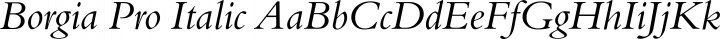 Borgia Pro Italic free font